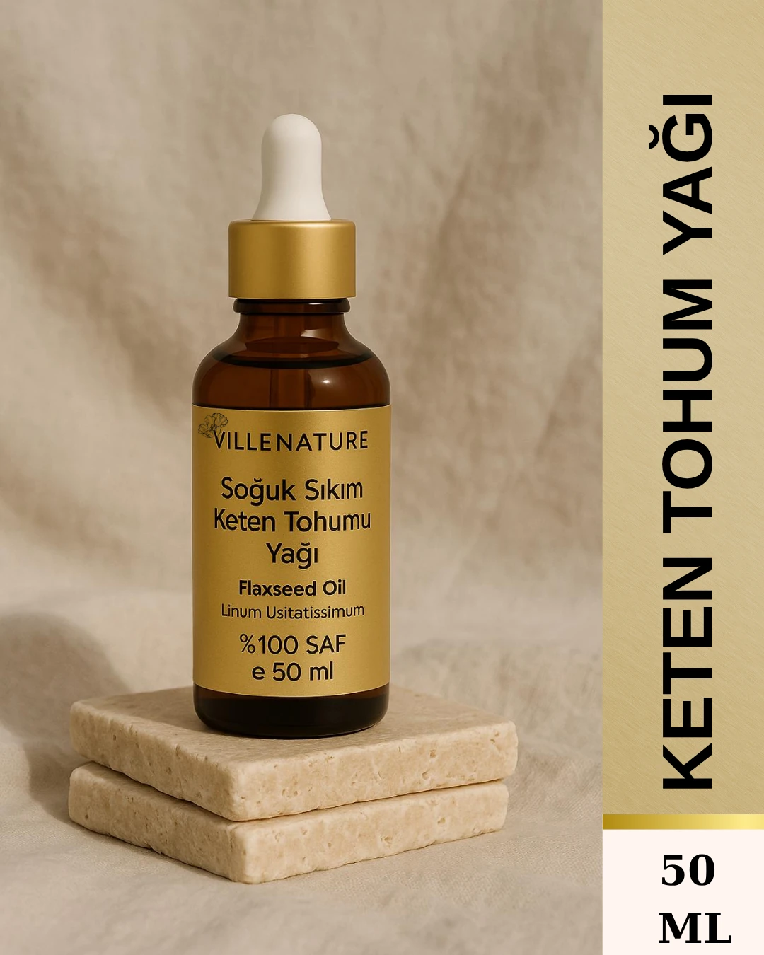 Soğuk Sıkım KETEN TOHUMU YAĞI 50 ML