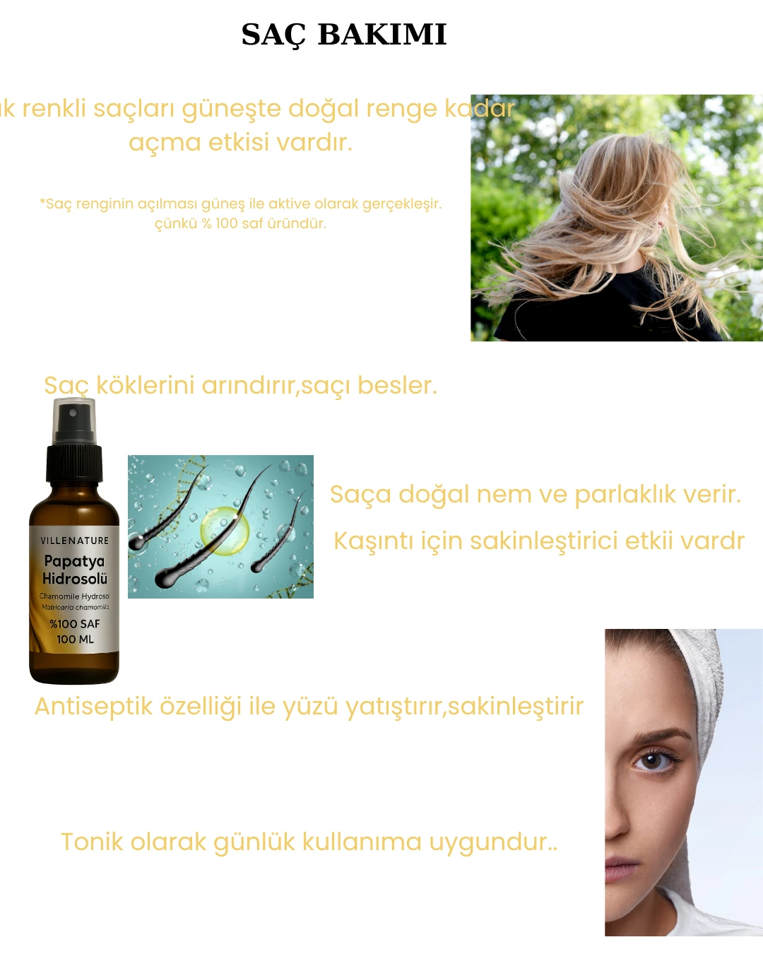 %100 SAF PAPATYA Hidrosolü