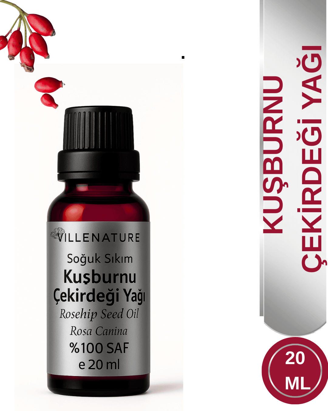 Soğuk Sıkım KUŞBURNU ÇEKİRDEĞİ YAĞI 20 ML 