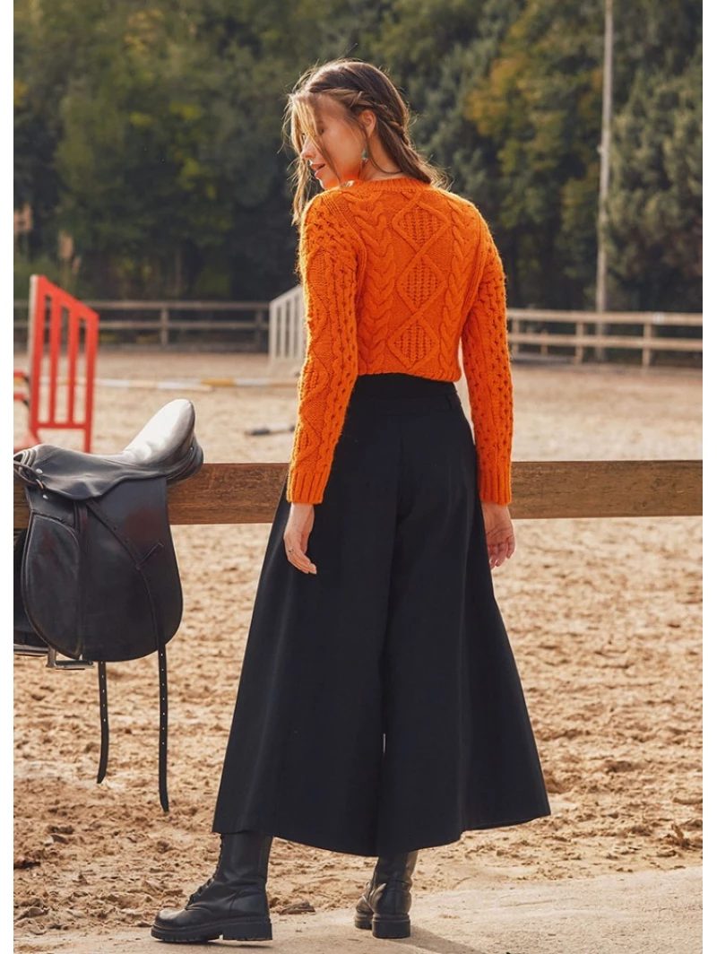 Düşük bel düğmeli kadın pantolon