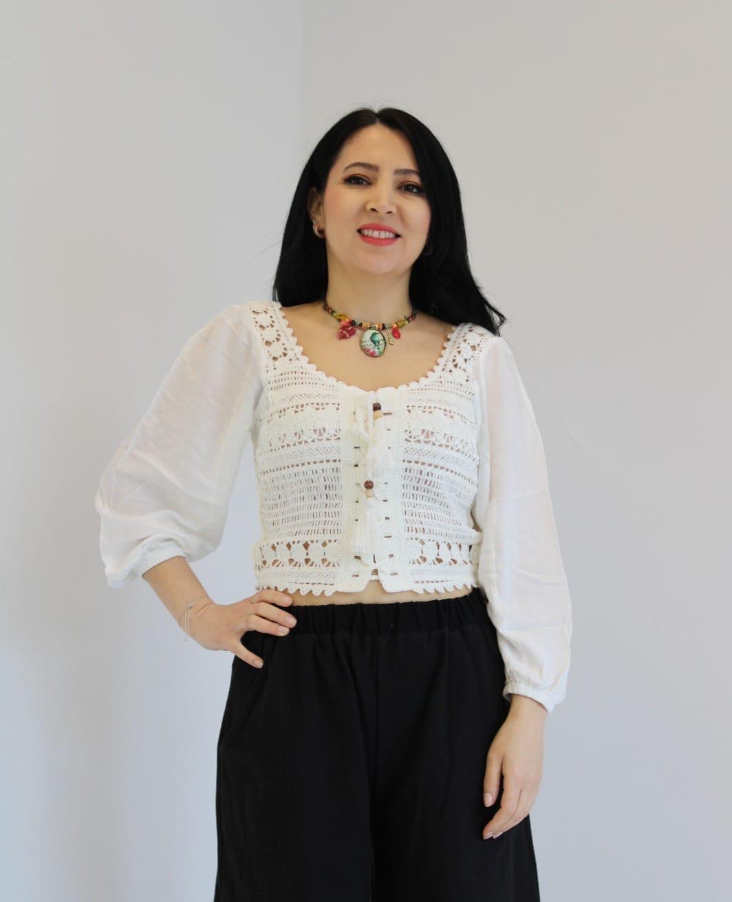 Prenses Bluz - Beyaz