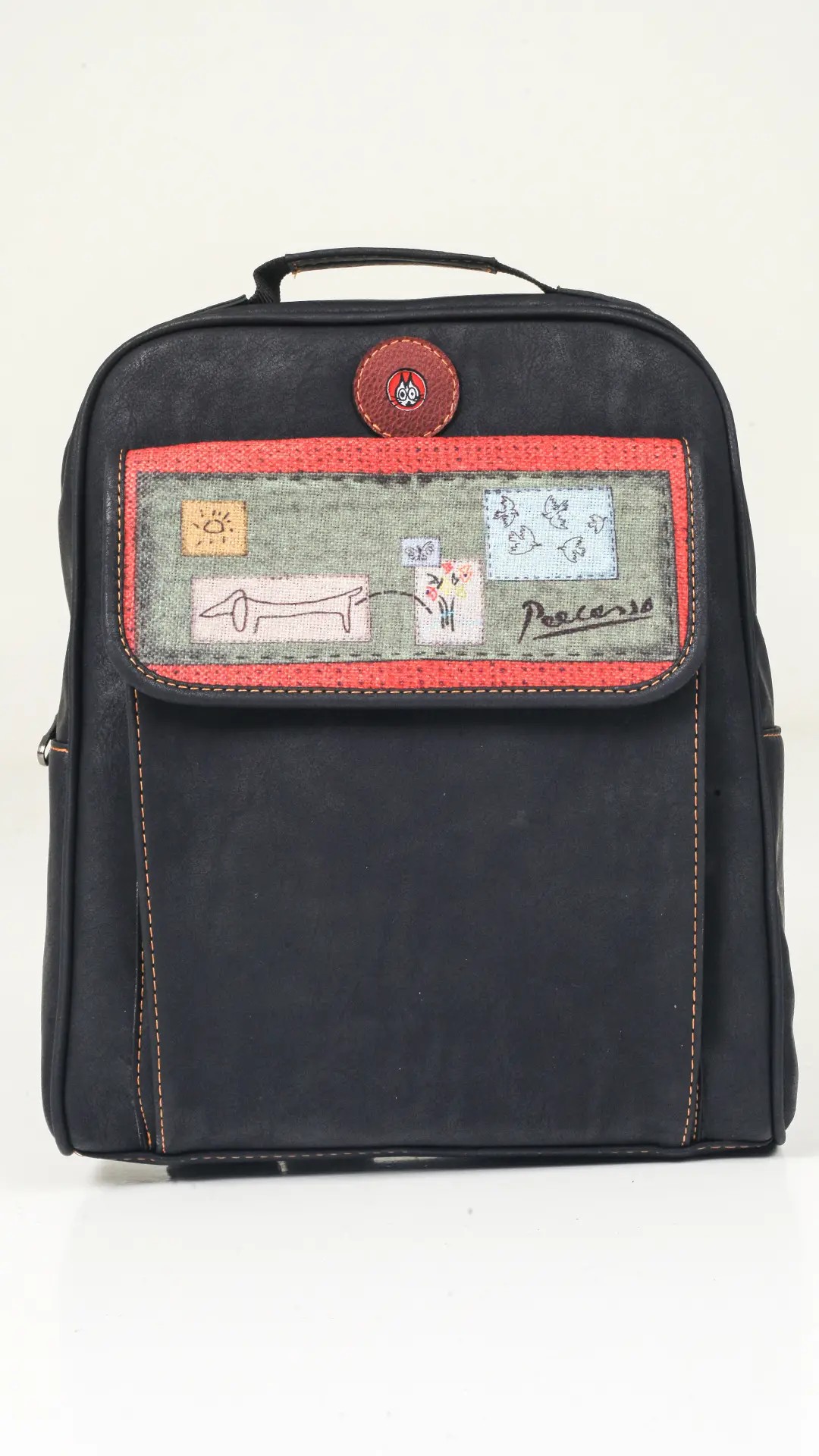 Picasso Desenli Unisex Çanta - Siyah