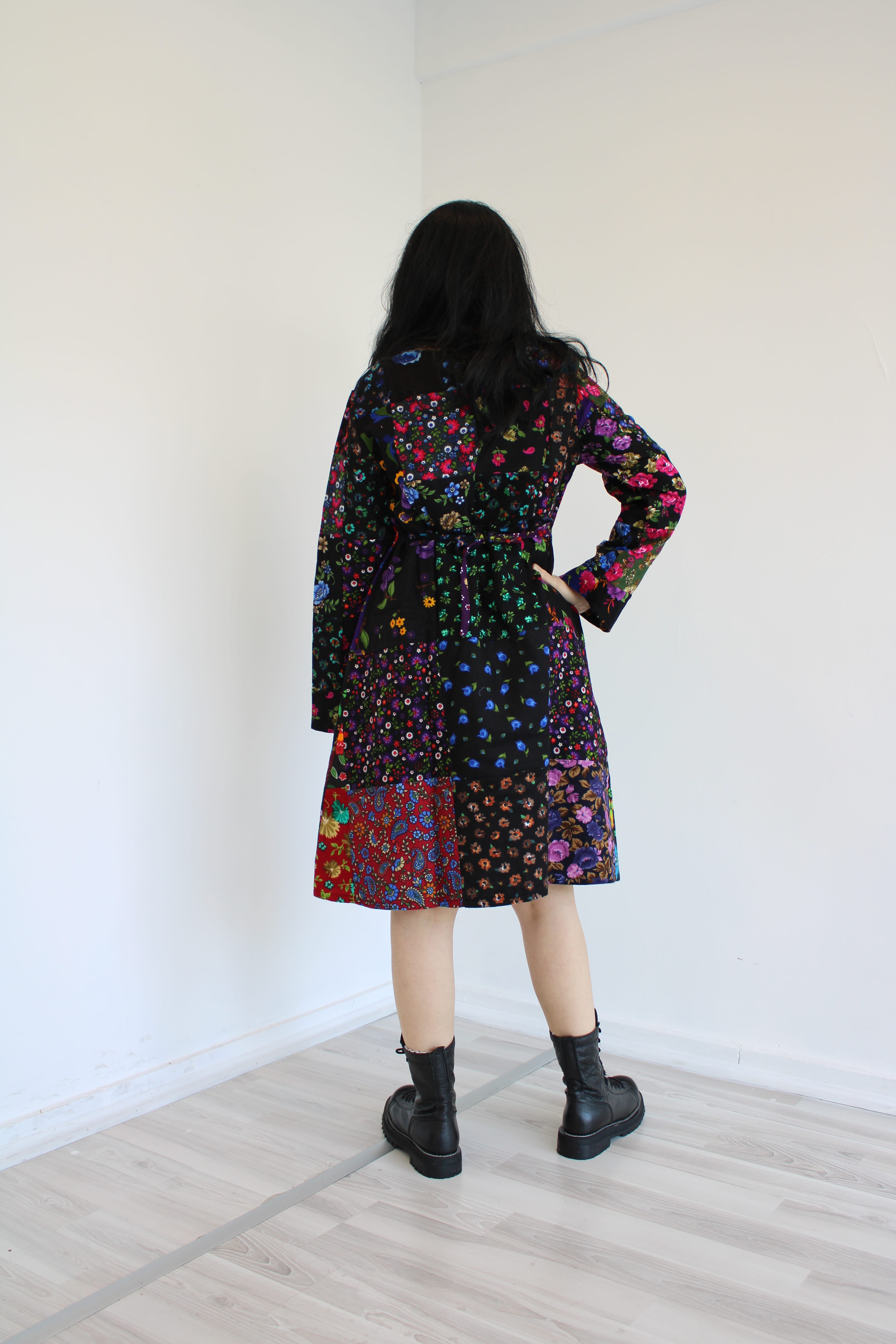 patchwork pazen elbise