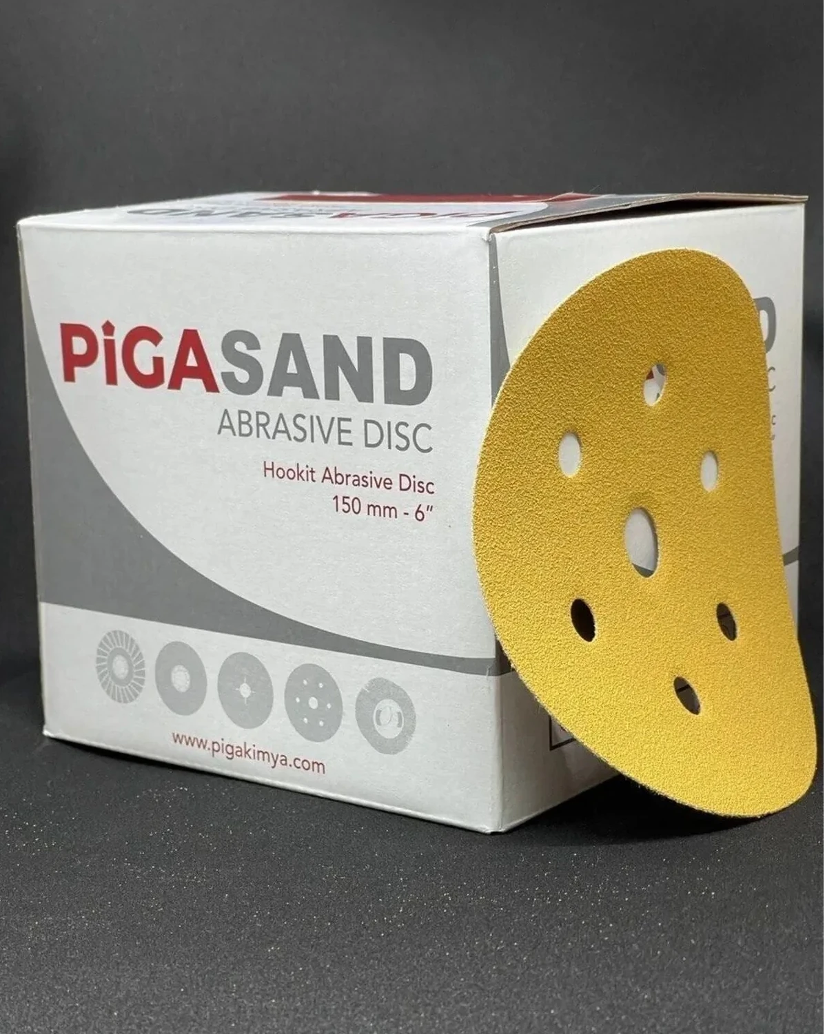 Piga P150 6+1 Delikli Gold Hookit Disk Zımpara 