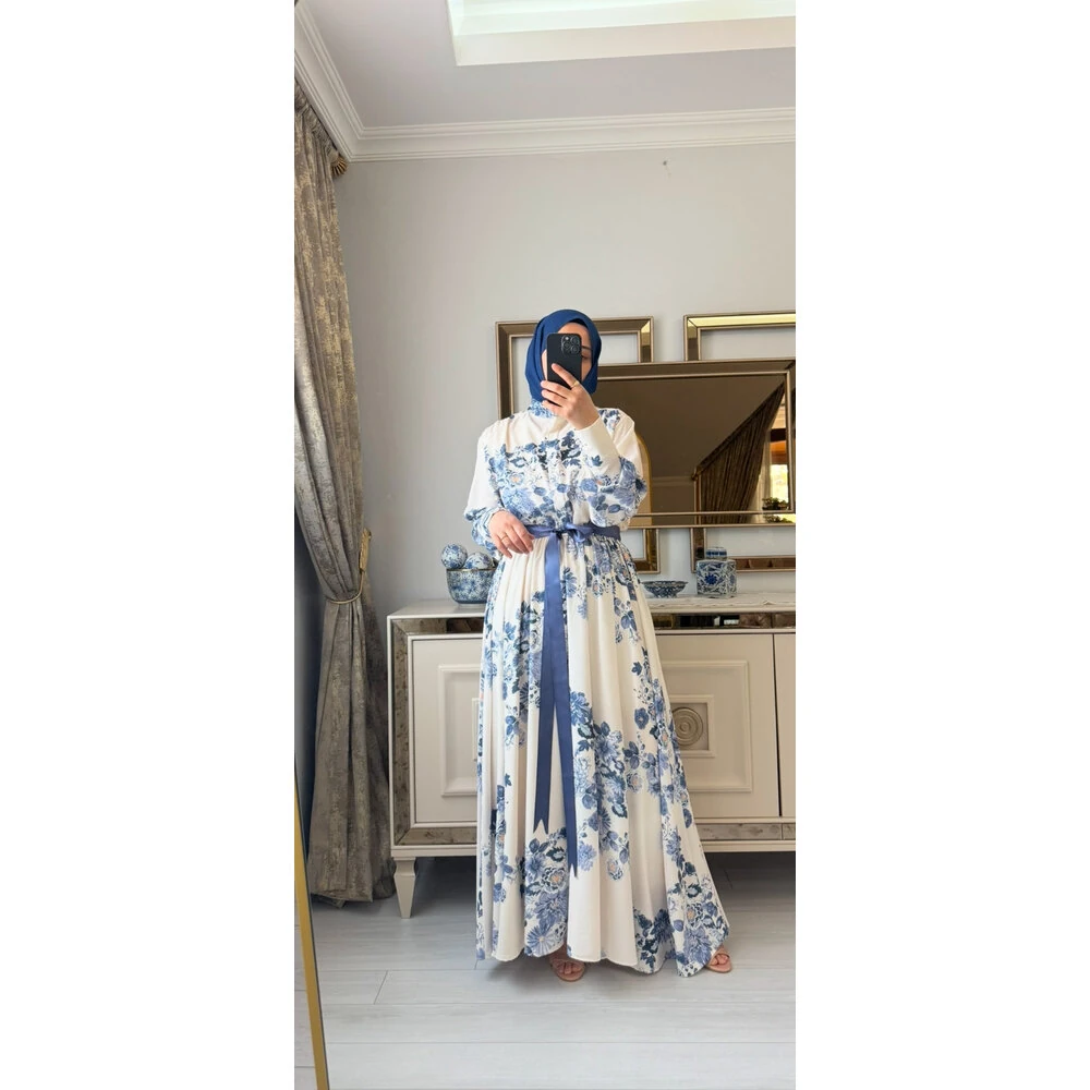 ✨İnci Düğme Detaylı Elbise✨