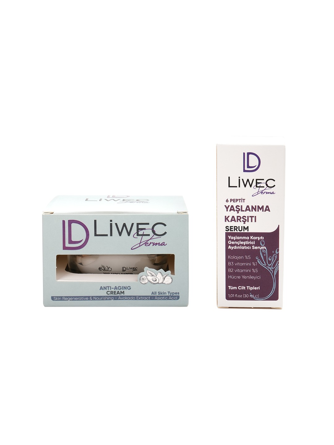 Liwec Derma 2'li Set (YAŞLANMA KARŞITI SERUM - YAŞLANMA KARŞITI KREM)