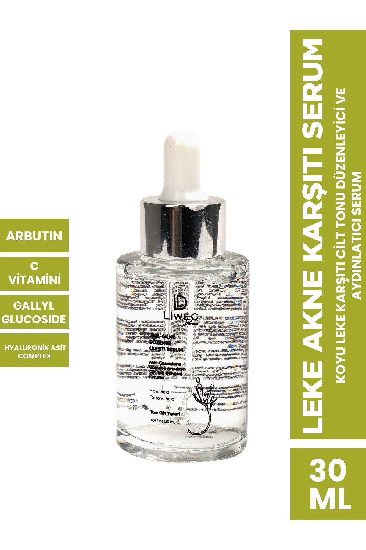 Liwec Derma LEKE AKNE GÖZENEK KARŞITI SERUM 30 ML