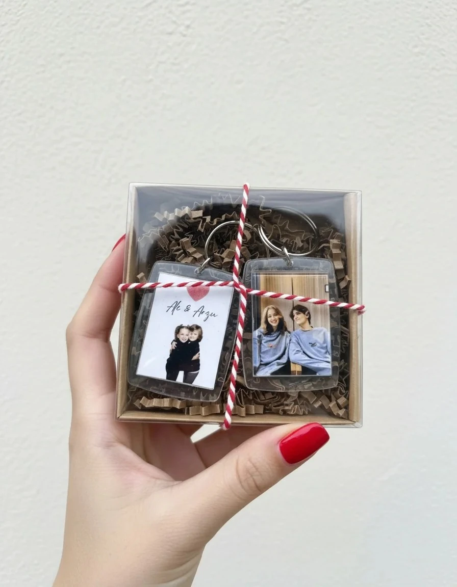 Kişiye Özel Fotoğraflı Anahtarlık – 2’li Set