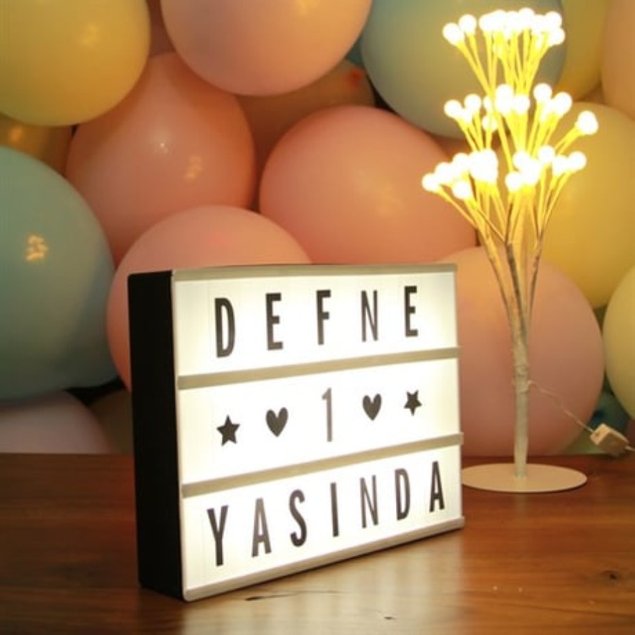 Işıklı Lightbox Mesaj Panosu (A4 Boyut – Özel Hediye Kutusunda)