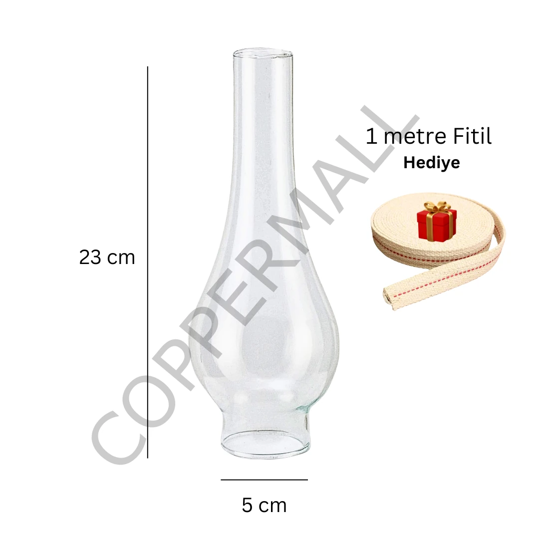 Gaz Lambası Camı No 14 Büyük Boy Kandiller için