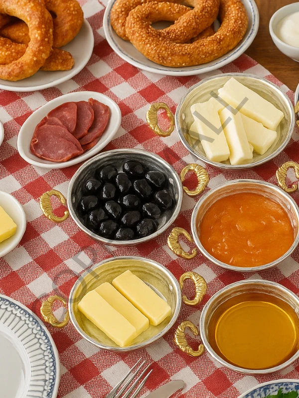 Bakır Mini Tava Seti 3'lü Kahvaltılık Mezelik Çerezlik 11 cm