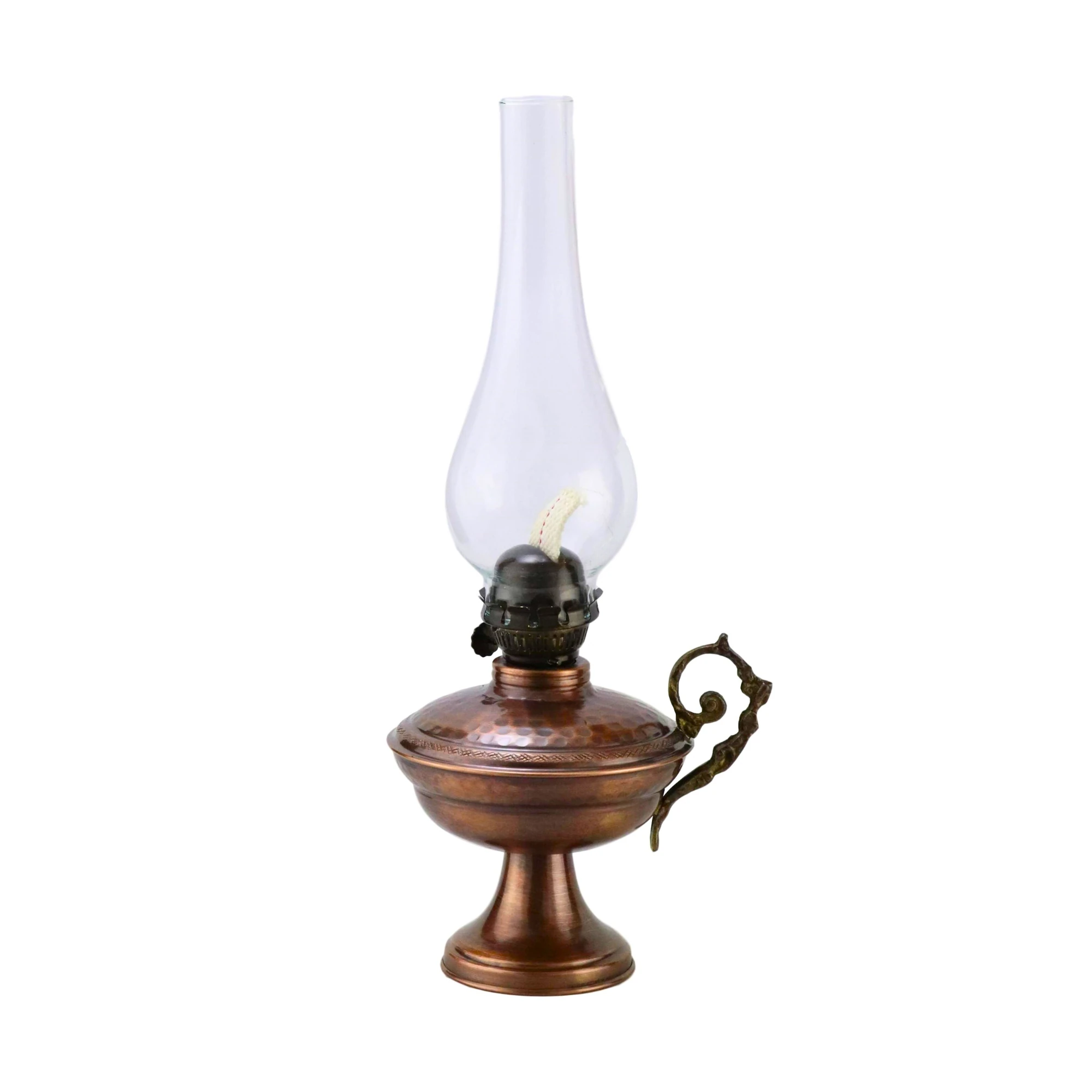 Bakır Gaz Lambası Büyük Boy El Dövmesi Noltaljik Bakır Kandil