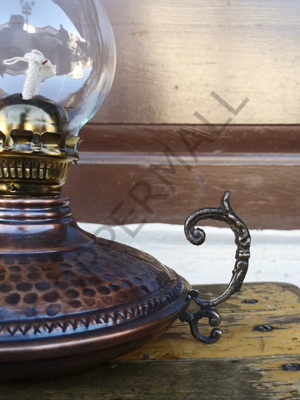Bakır Gaz Lambası Büyük Boy El Dövmesi Noltaljik Kandil