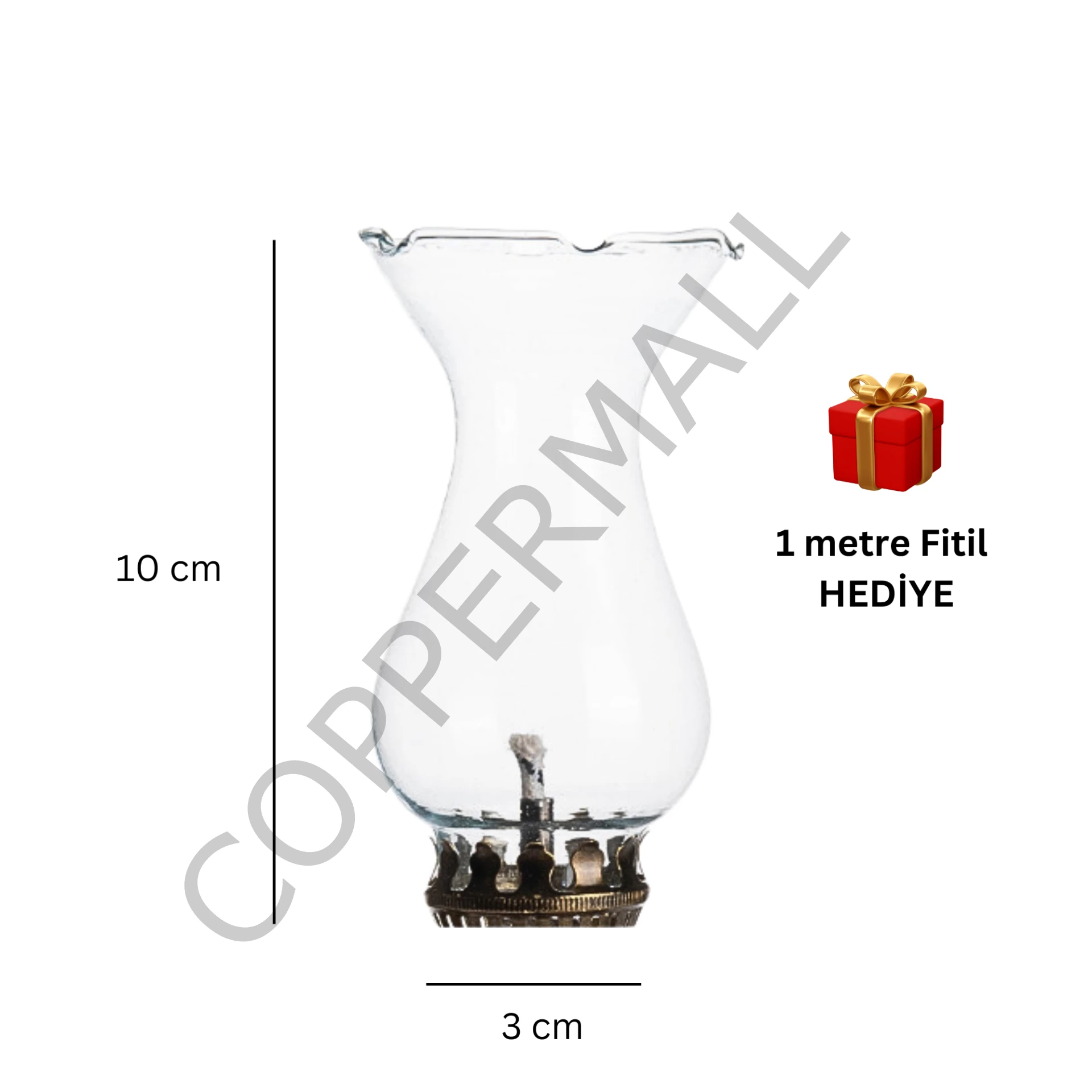 Kandil Yedek Camı No 3 Küçük Lambalar için