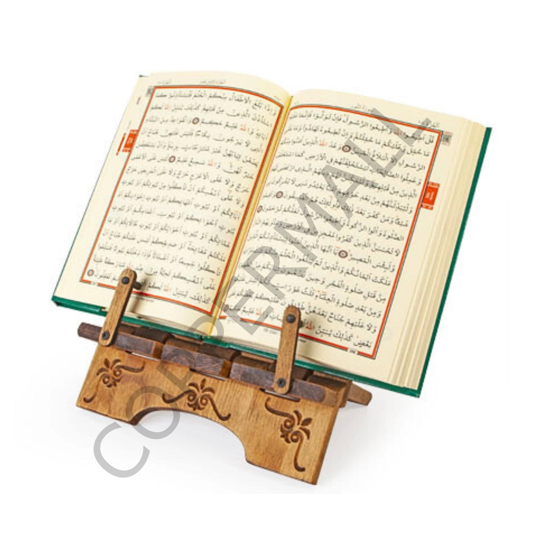 Masaüstü Kitap Okuma Standı Ahşap Oyma Tablet Tutucu Kur'an Rahlesi