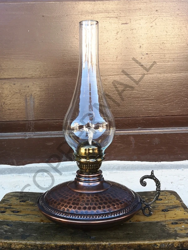 Bakır Gaz Lambası Büyük Boy El Dövmesi Noltaljik Kandil