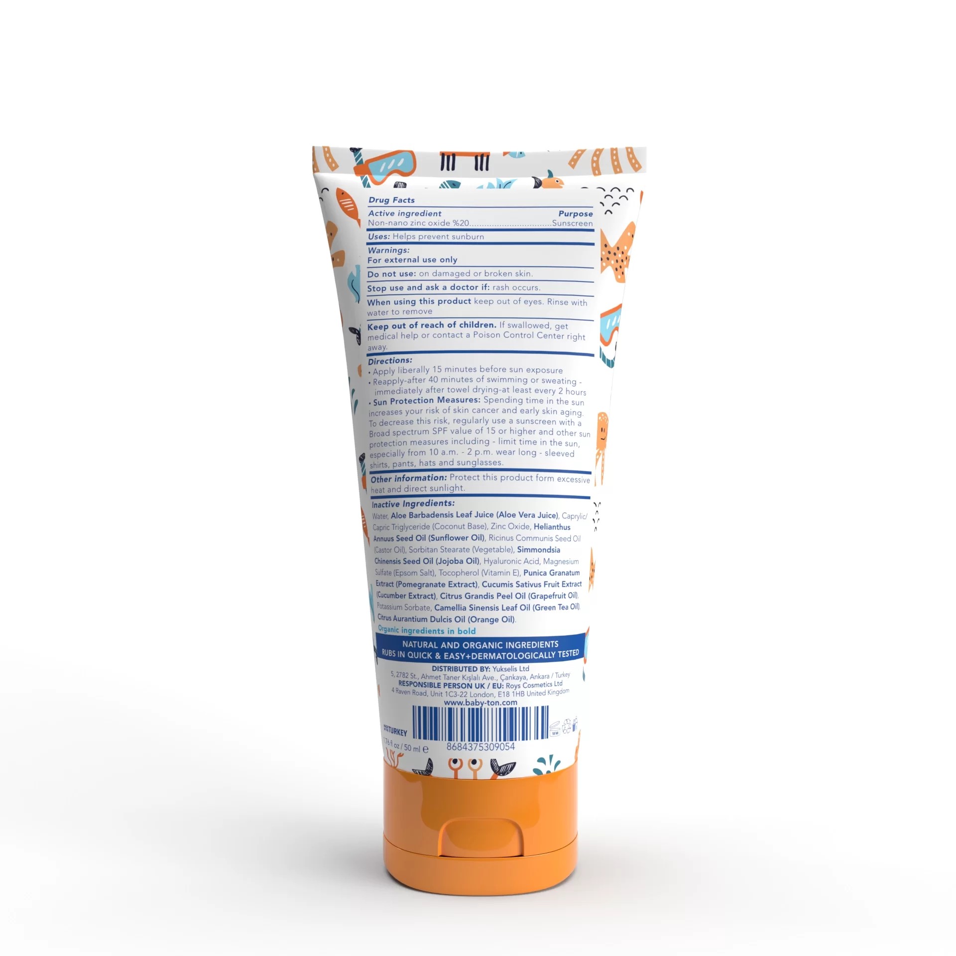 BABYTON Bebek ve Çocuklar İçin Günlük Güneş Koruyucu Krem 50 Ml