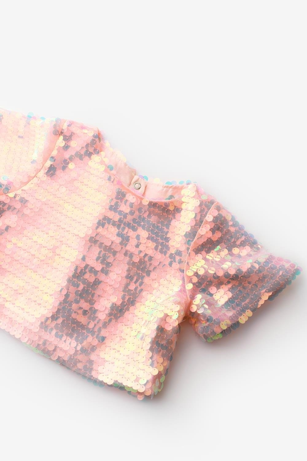 Le Mabelle Somon Pullu Kız Çocuk Crop
