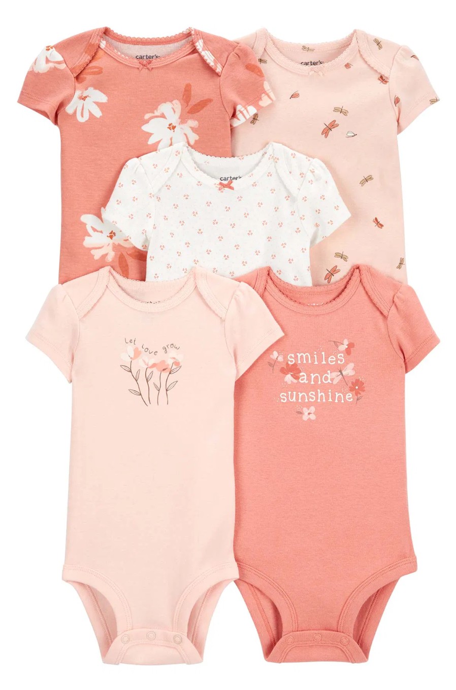 Carter's Kız Bebek 5Li Kısa Kollu Body
