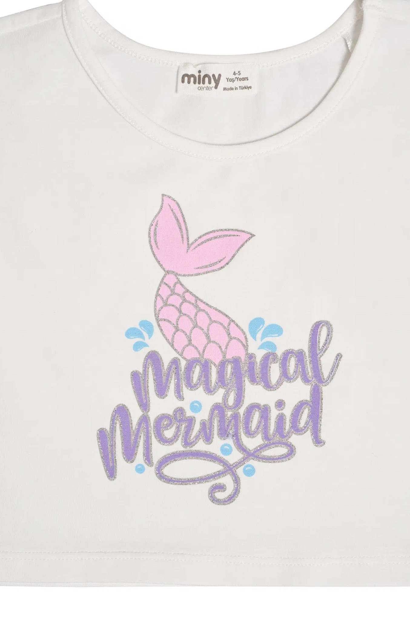 Minycenter Kız Çocuk Baskılı Crop Tshırt