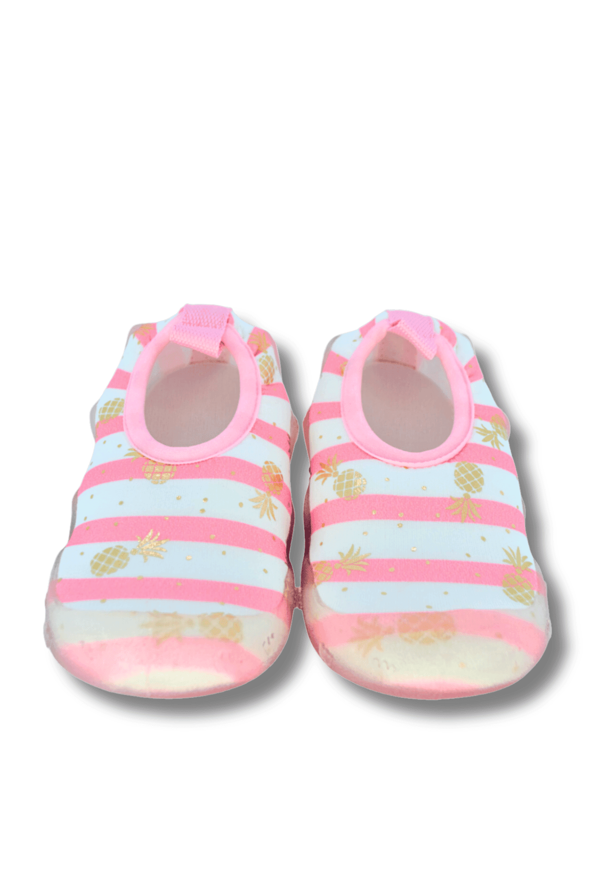 First Step Ananas Baskılı Varak Pembe Kız Çocuk Kaydırmaz Tabanlı Deniz Ayakkabısı