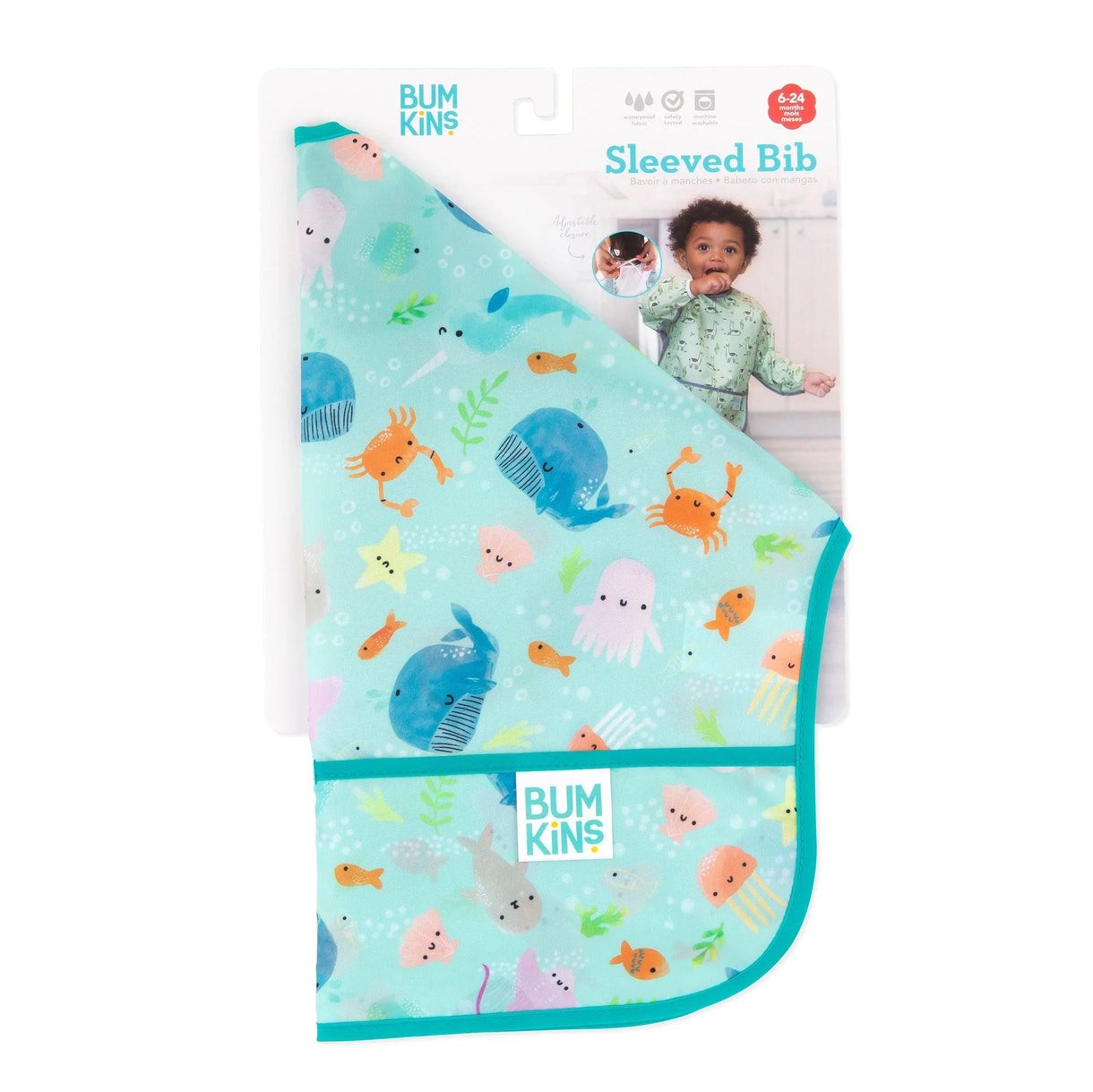 Bumkins Uzun Kollu Önlük (6-24 ay) - Ocean Life