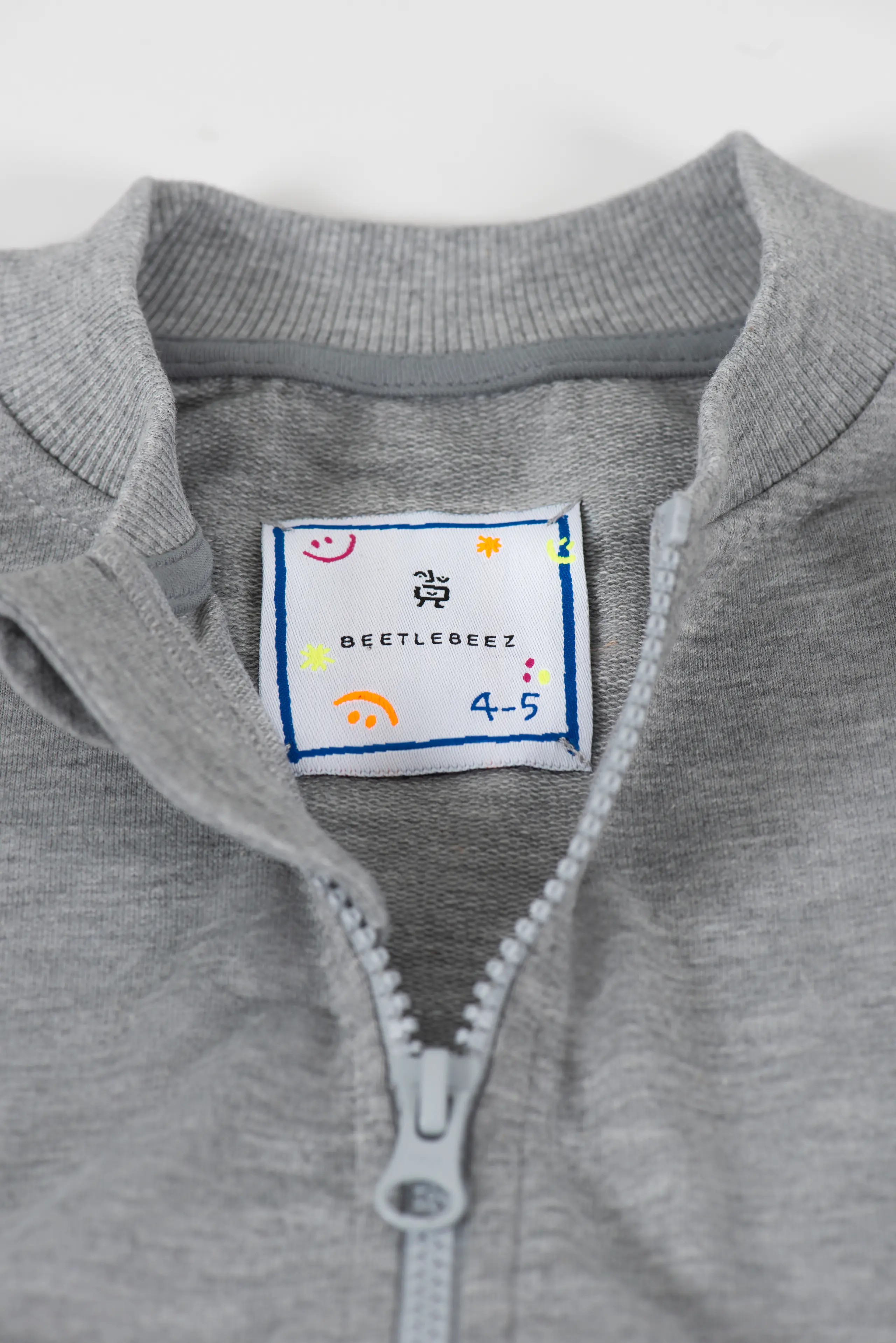 BEETLEBEEZ Happy Sun Zipped Sweatshirt - Grey