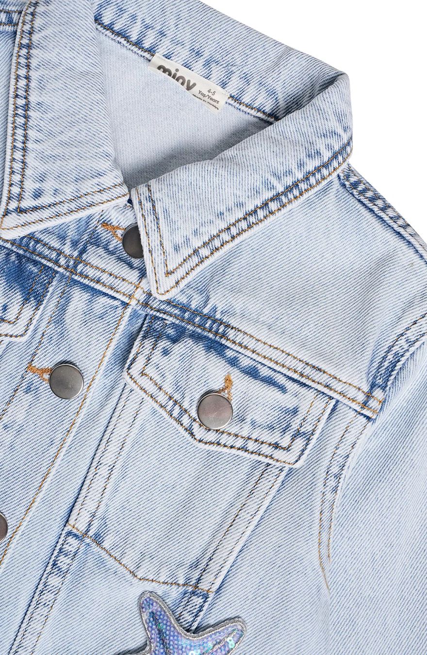 Minycenter Kız Çocuk Denim Ceket