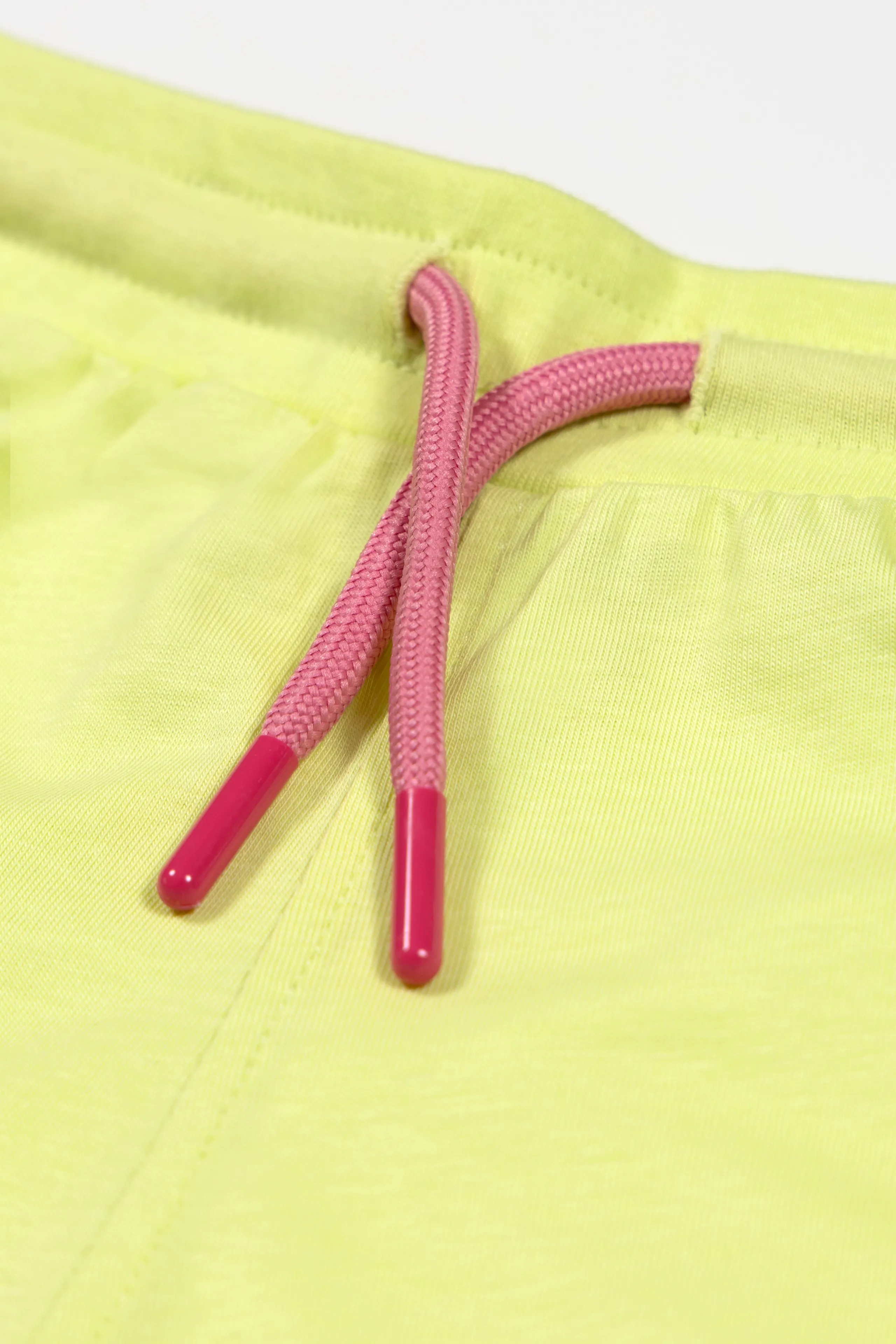 BEETLEBEEZ Retro Şort Lime Pembe Ribanalı (Pembe Kordonlu)