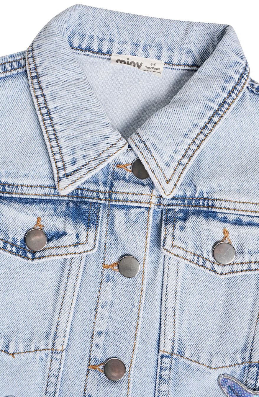 Minycenter Kız Çocuk Denim Ceket