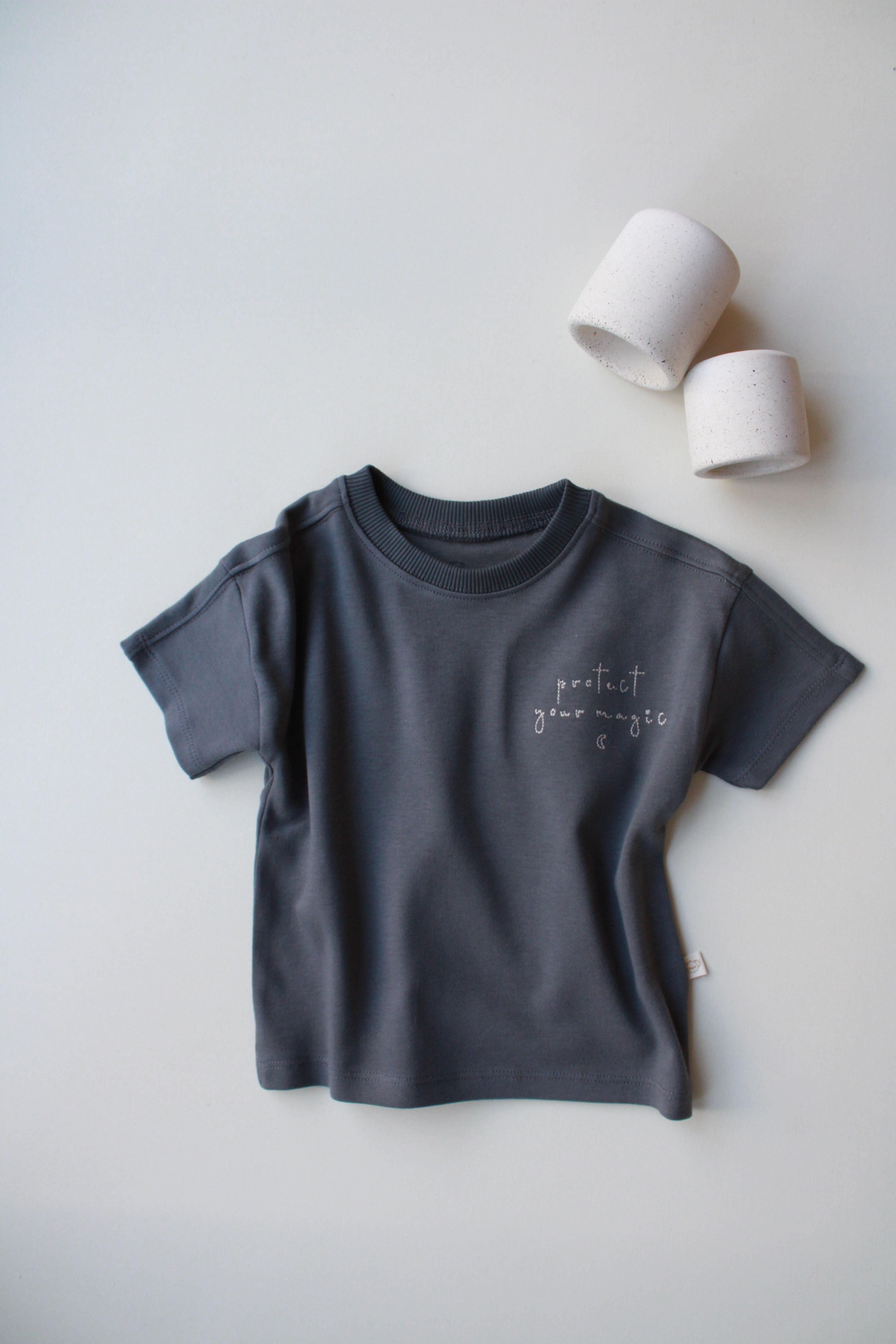 Oh La La Koala Antrasit Nakışlı Oversize T-shirt