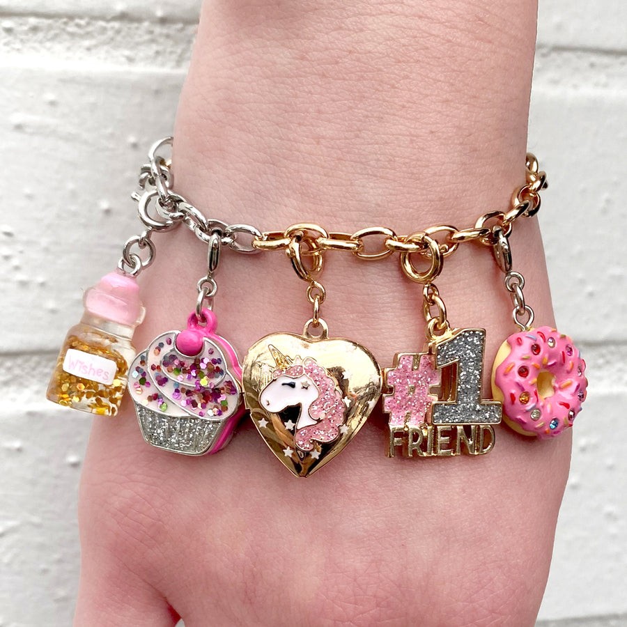 Charm It! Kolye & Bileklik Charm // Gold Unicorn Locket