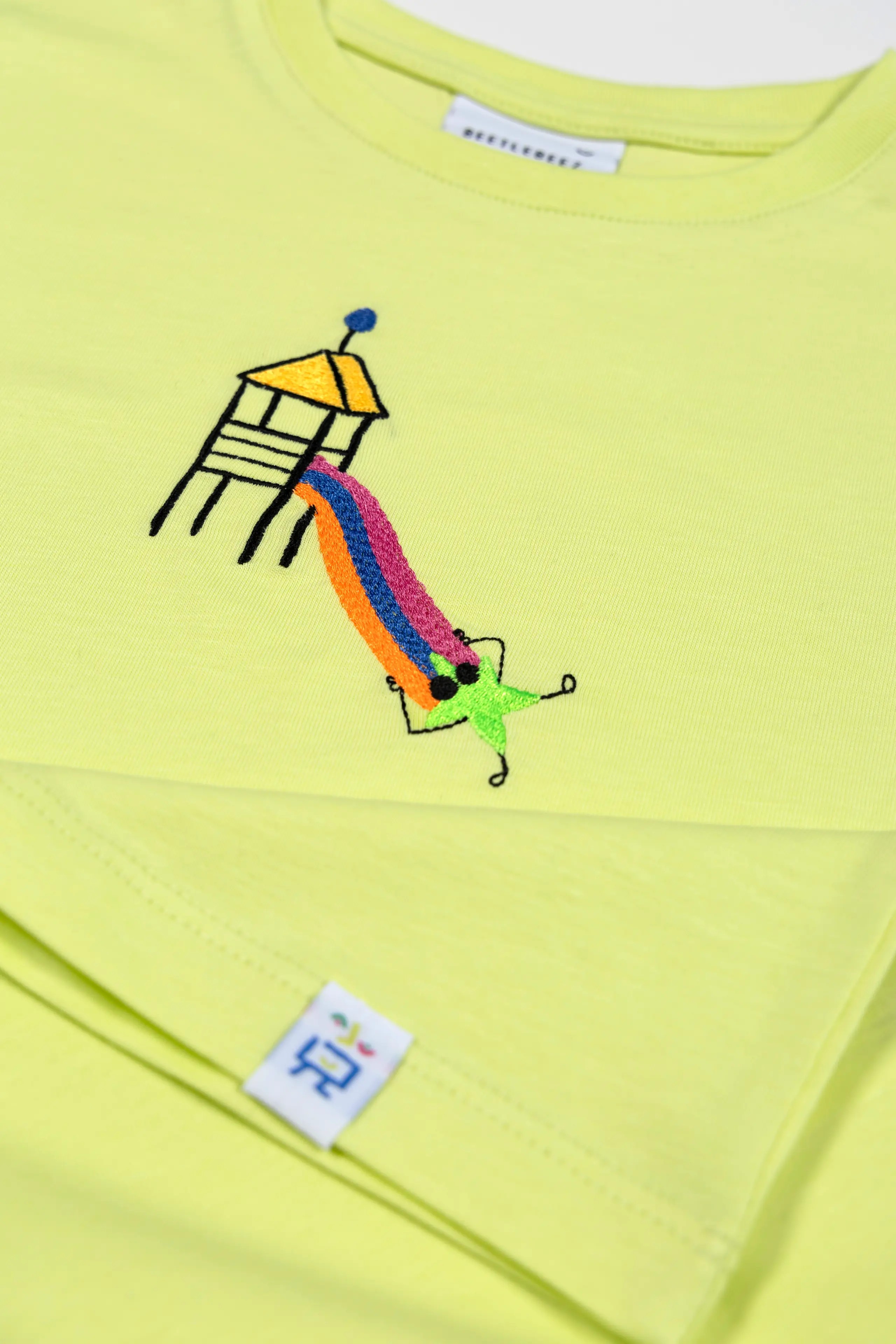 BEETLEBEEZ Sliding Star Oversize T-Shirt - Lime