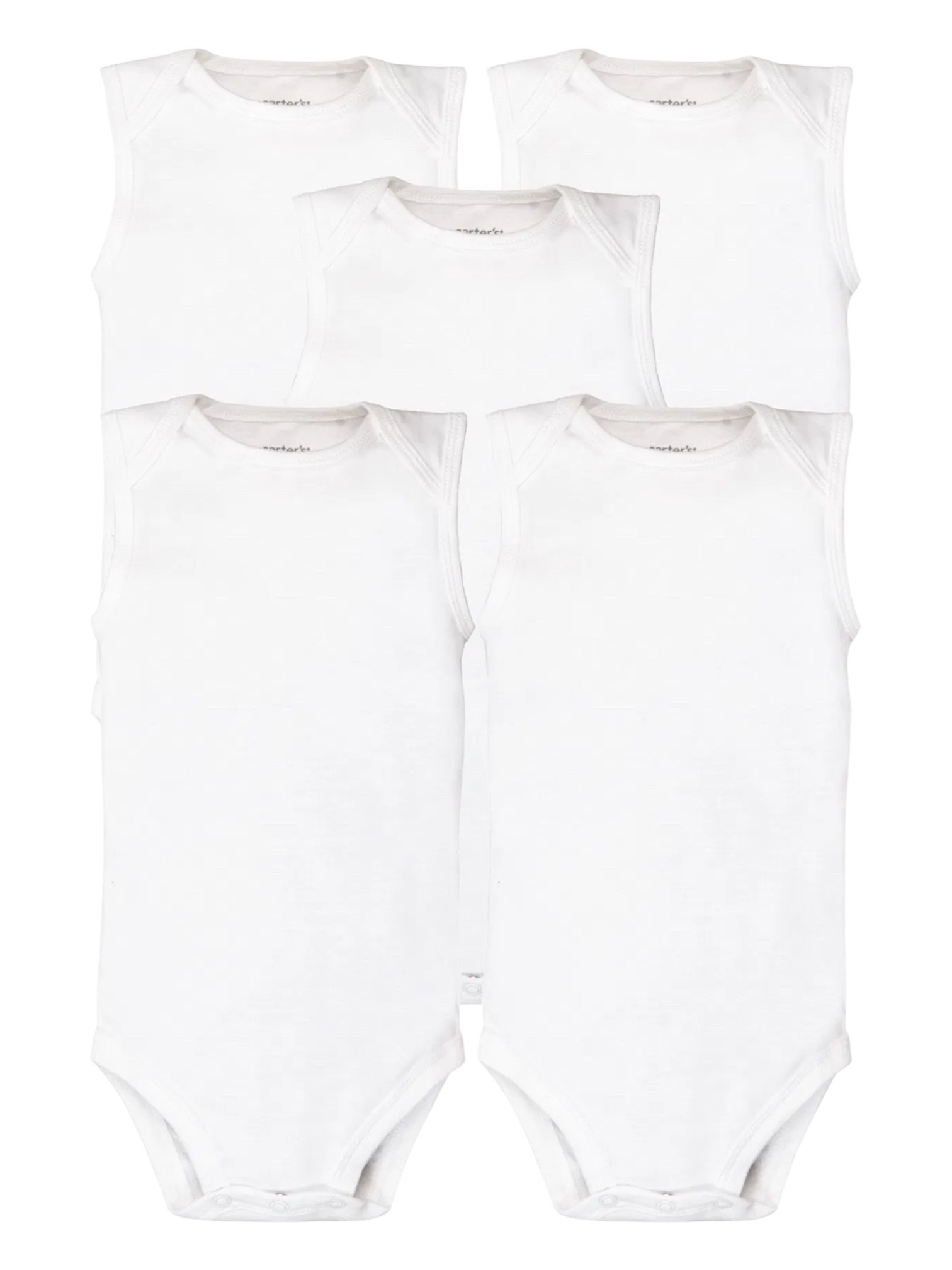 Carter's Bebek Kolsuz Body 5'li Paket Beyaz