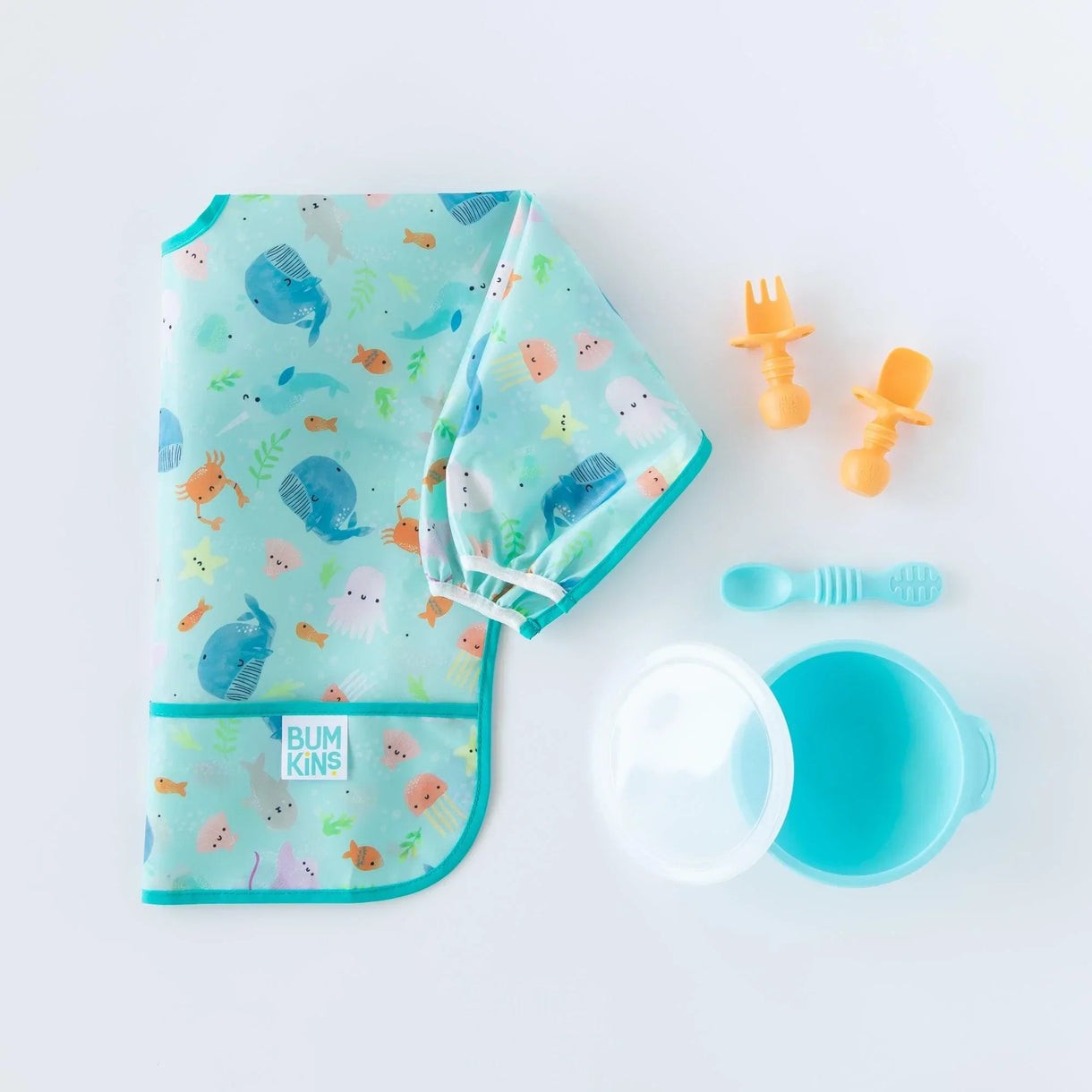 Bumkins Uzun Kollu Önlük (6-24 ay) - Ocean Life