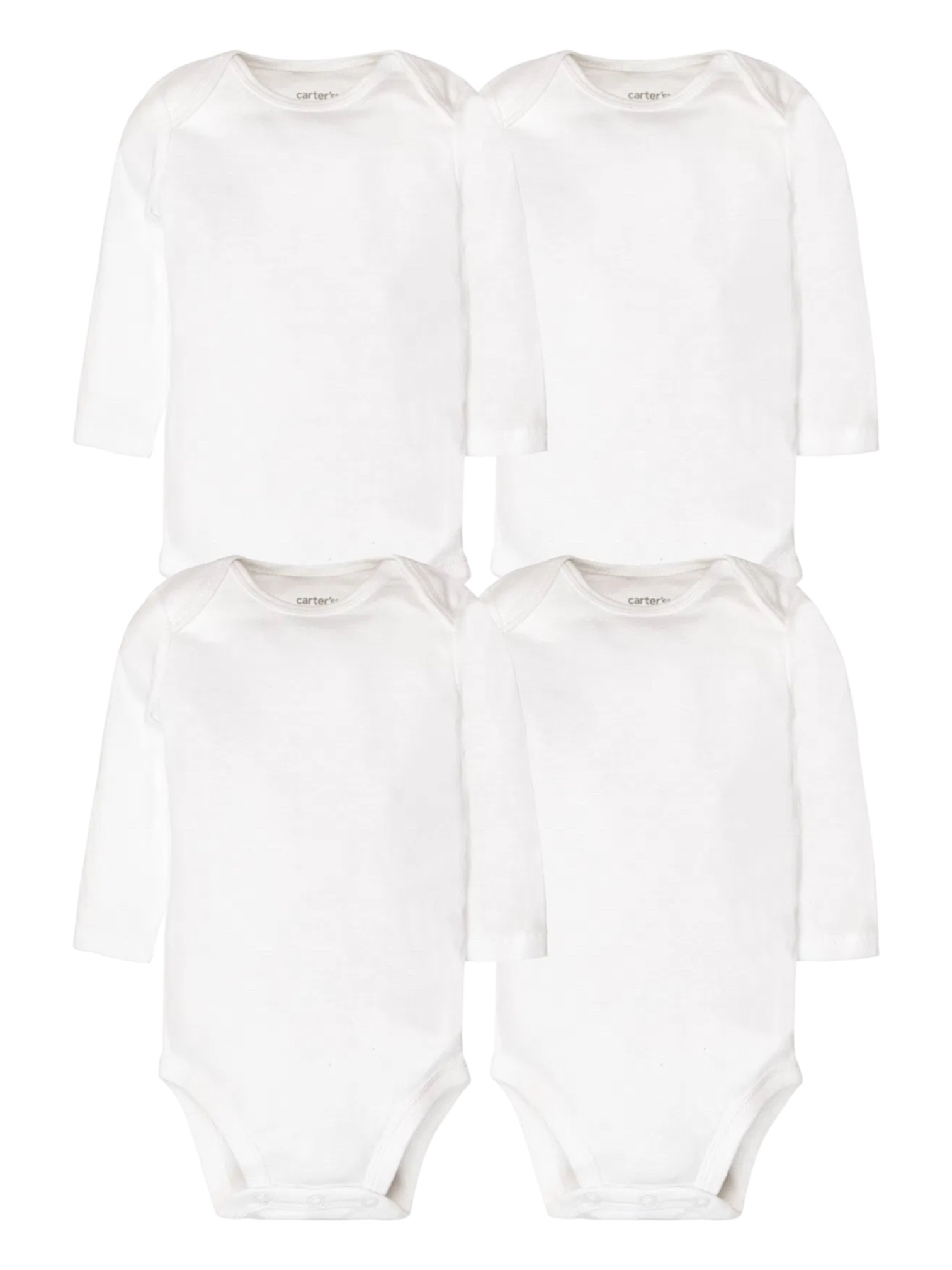 Carters Bebek Uzun Kollu Body Set 4'lü Paket Beyaz