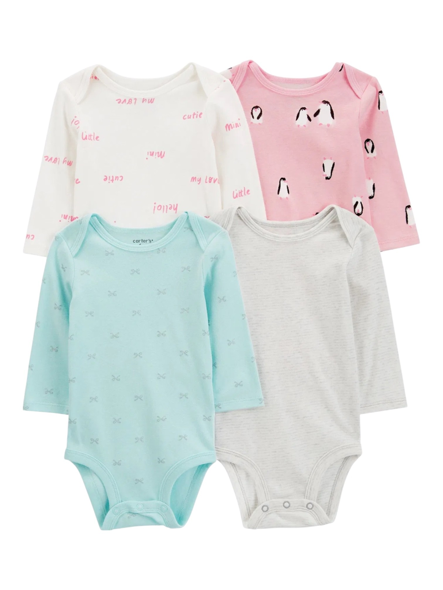 Kız Bebek Uzun Kollu Body Set 4'lü Paket
