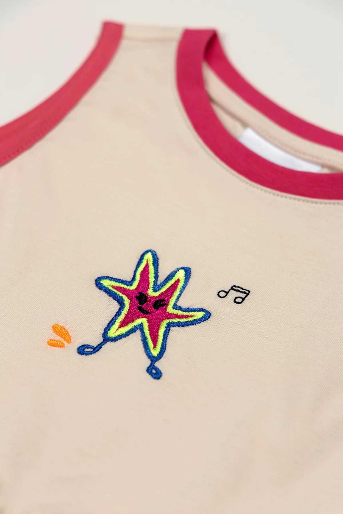 BEETLEBEEZ Happy Starfish Kolsuz Büzgülü Elbise - Ekru
