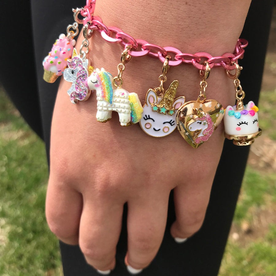 Charm It! Kolye & Bileklik Charm // Gold Unicorn Locket