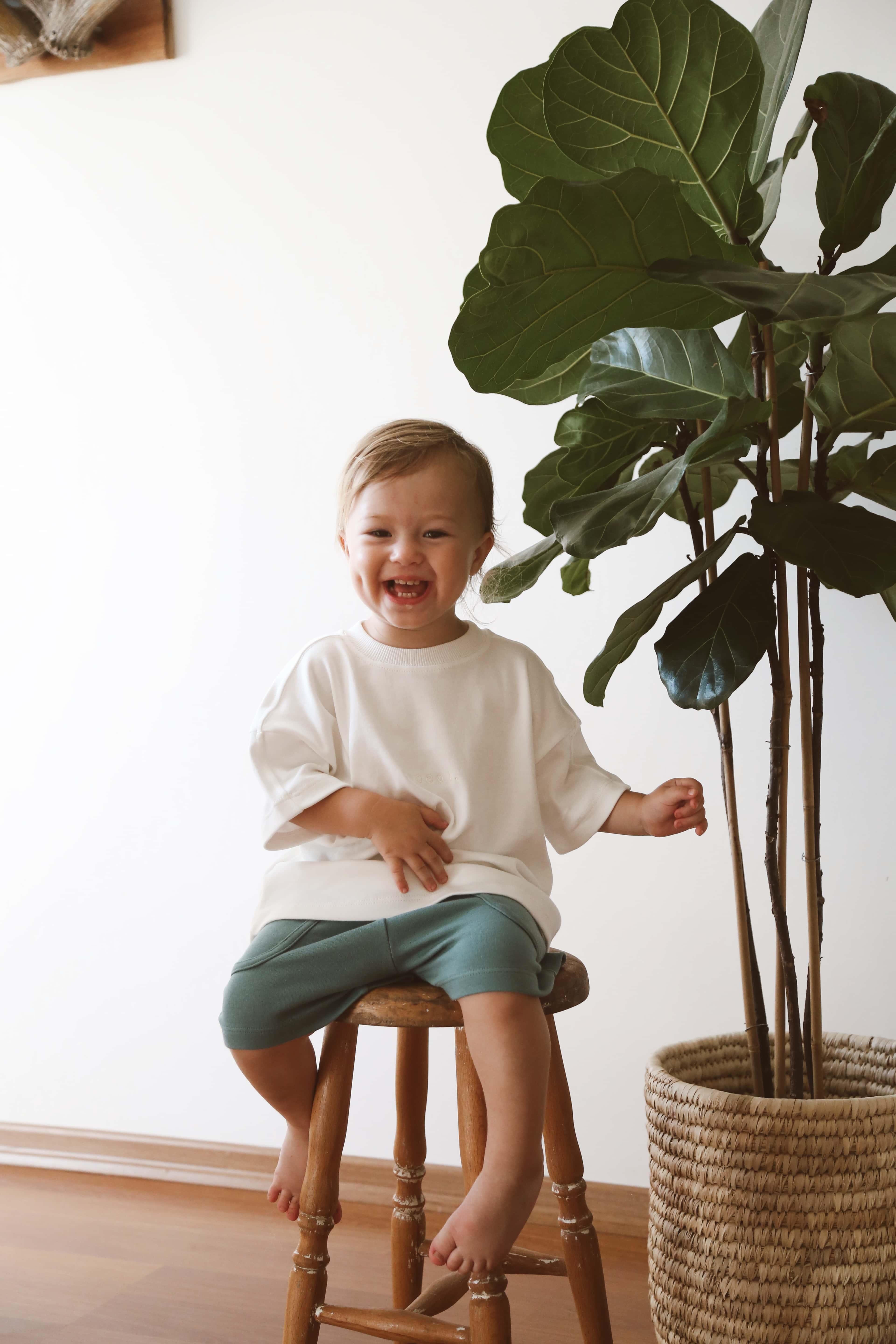 Oh La La Koala Beyaz Bisiklet Yaka Oversize T-shirt Bebek - Çocuk
