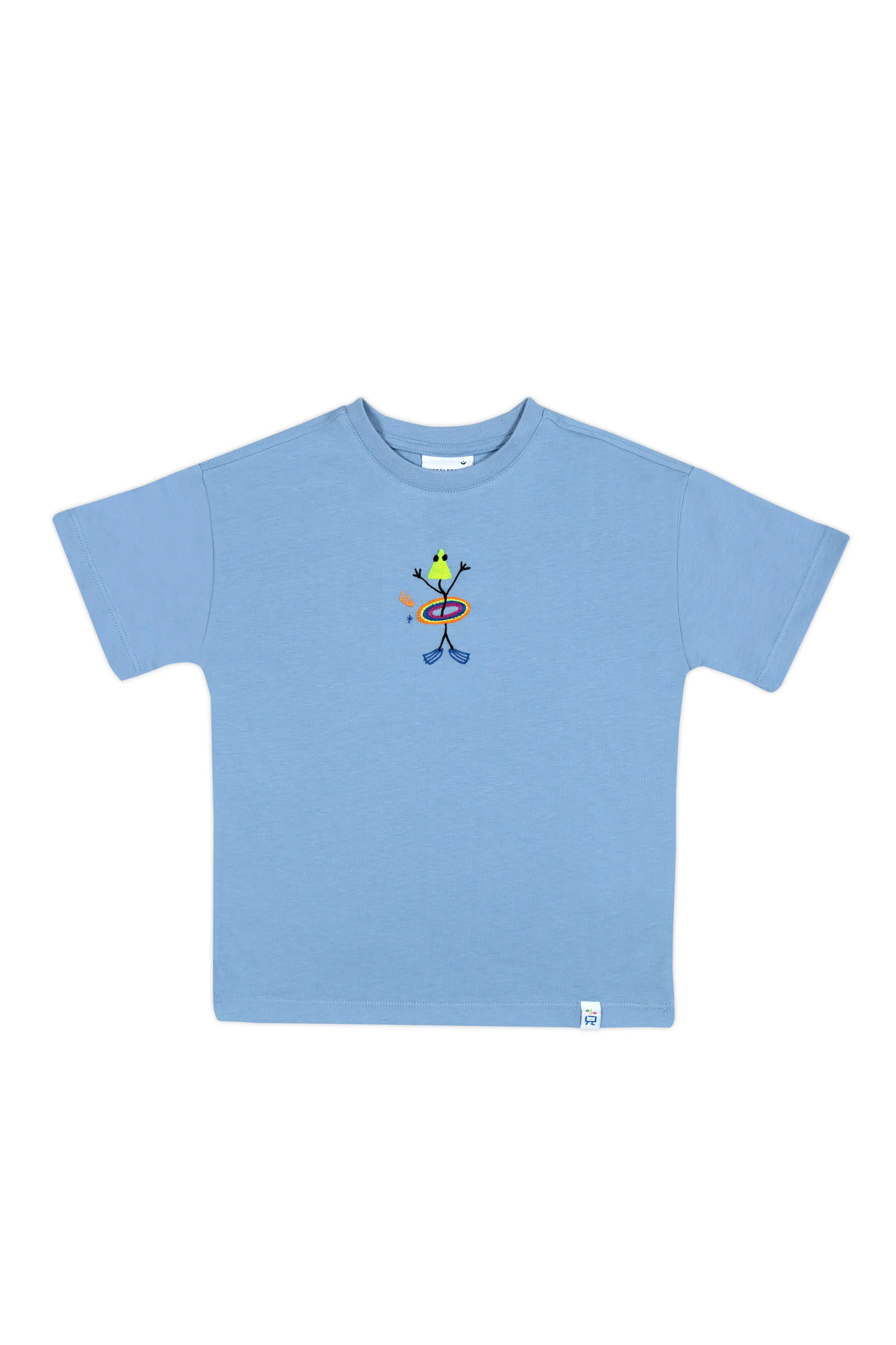 BEETLEBEEZ Hula Hoop Diving Oversize T-Shirt - Açık Mavi