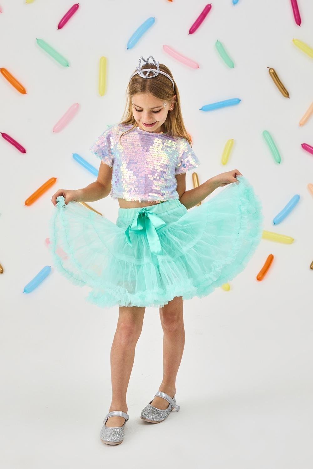 Le Mabelle Lila Pullu Kız Çocuk Crop