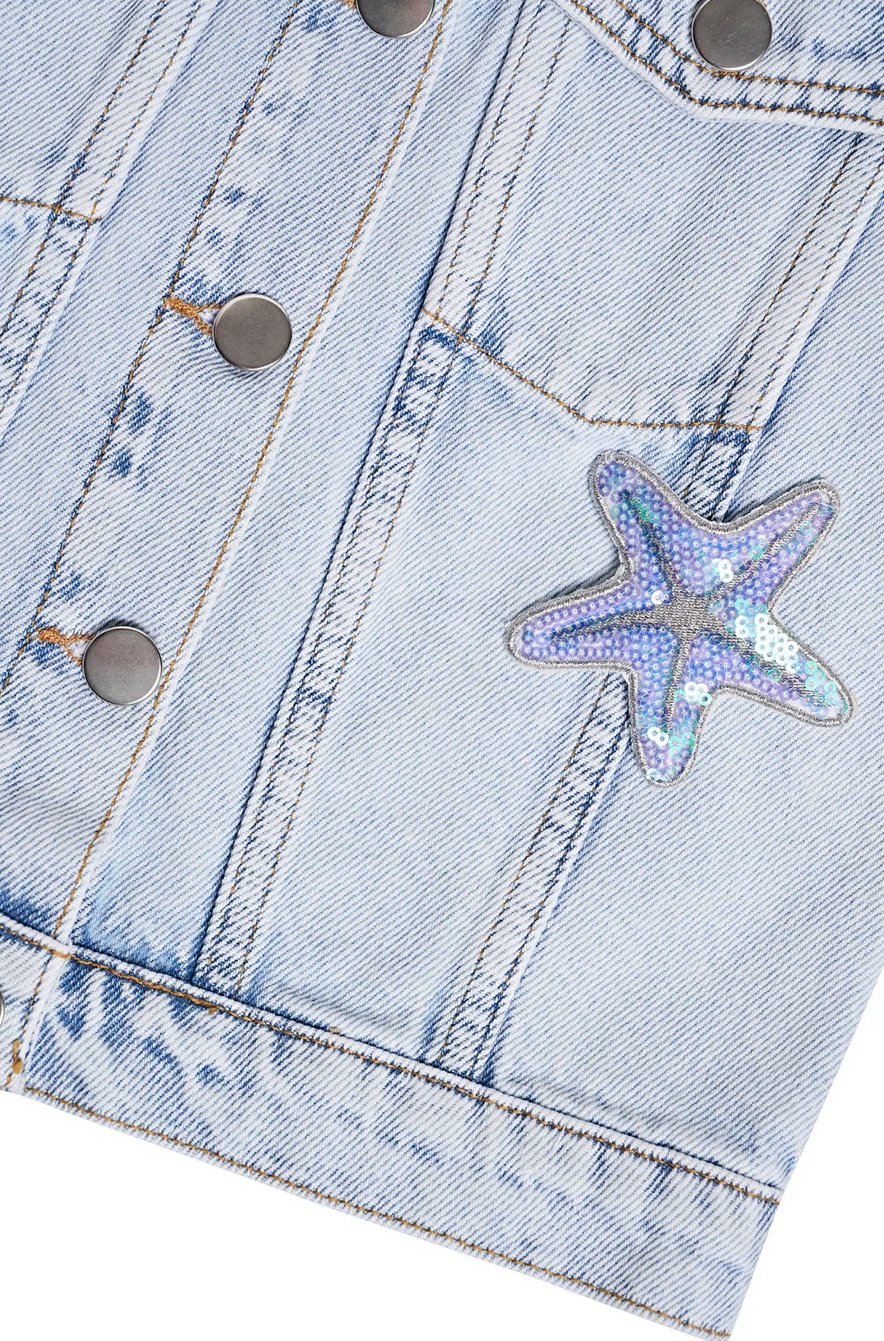 Minycenter Kız Çocuk Denim Ceket