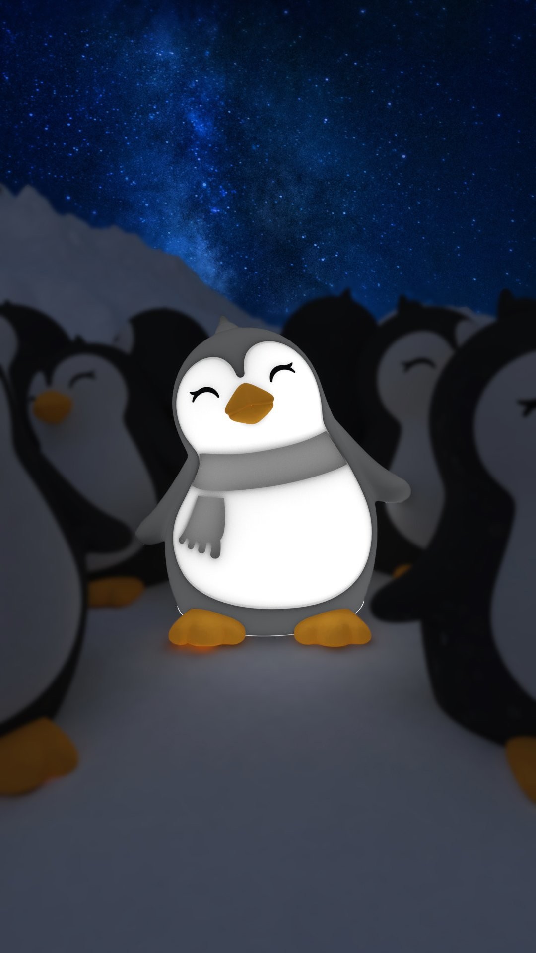 Dhink Silikon Şarjlı Gece Lambası Penguen