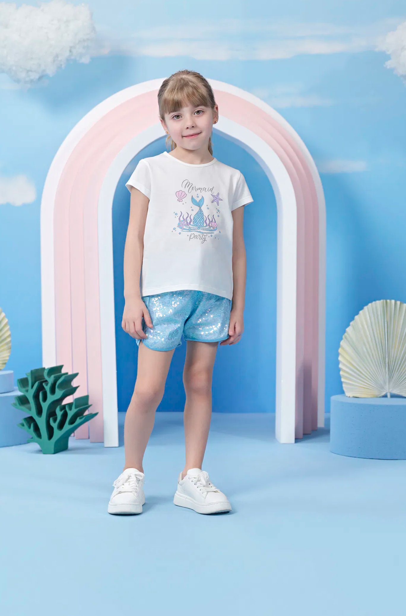 Minycenter Kız Çocuk Kısa Kollu Baskılı Tshırt
