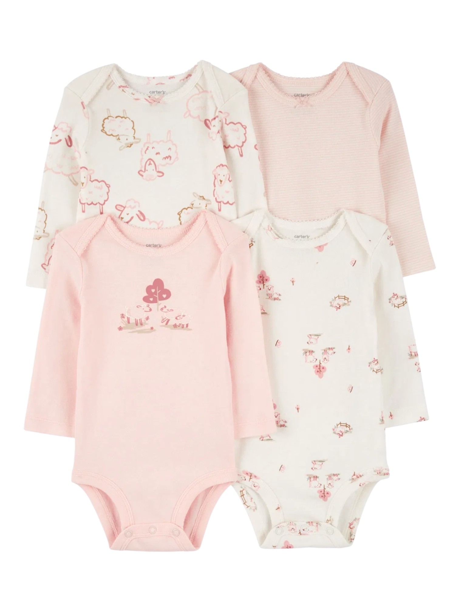 Carter's Kız Bebek Uzun Kollu Body Set 4'lü Paket 