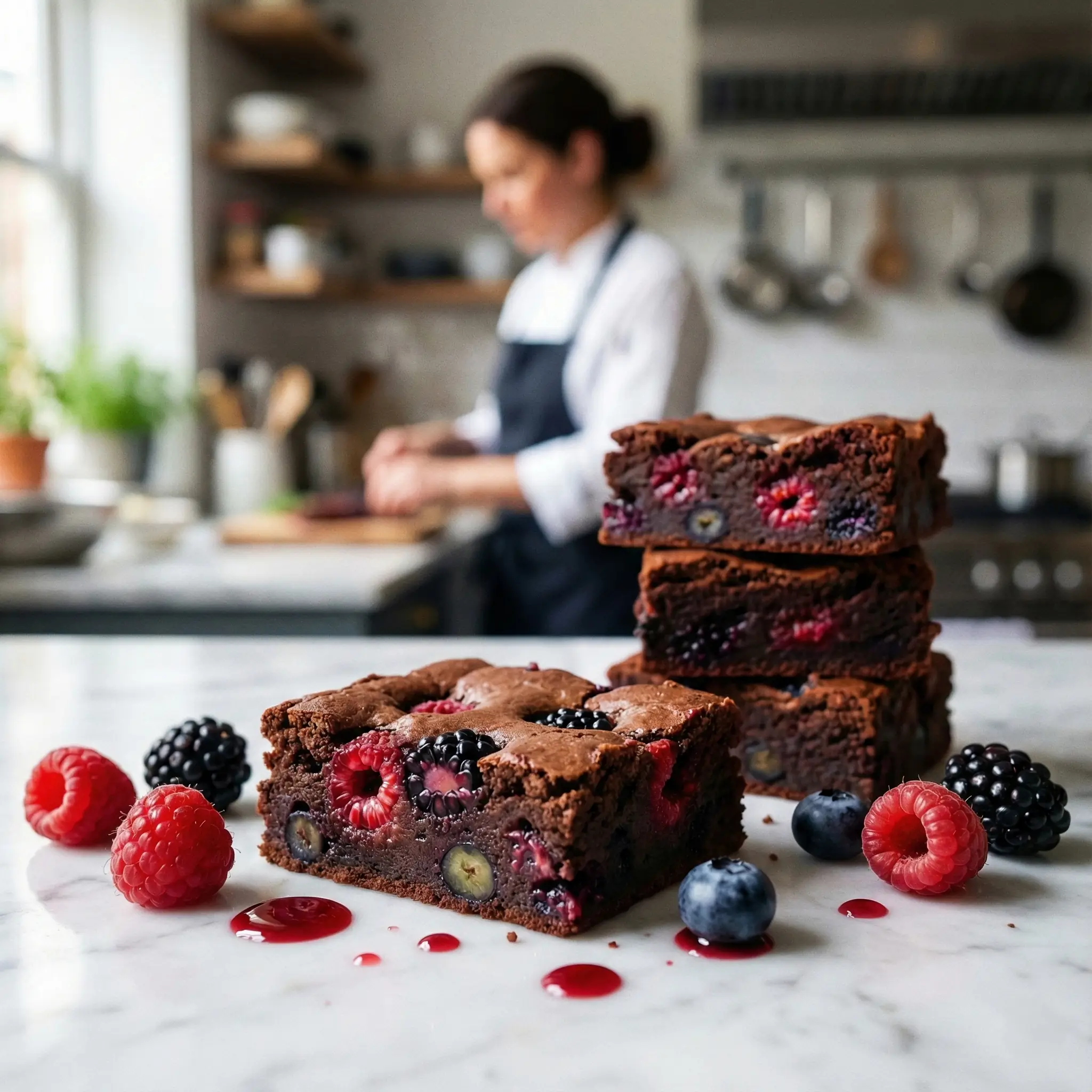 Triple Berry Brownie image