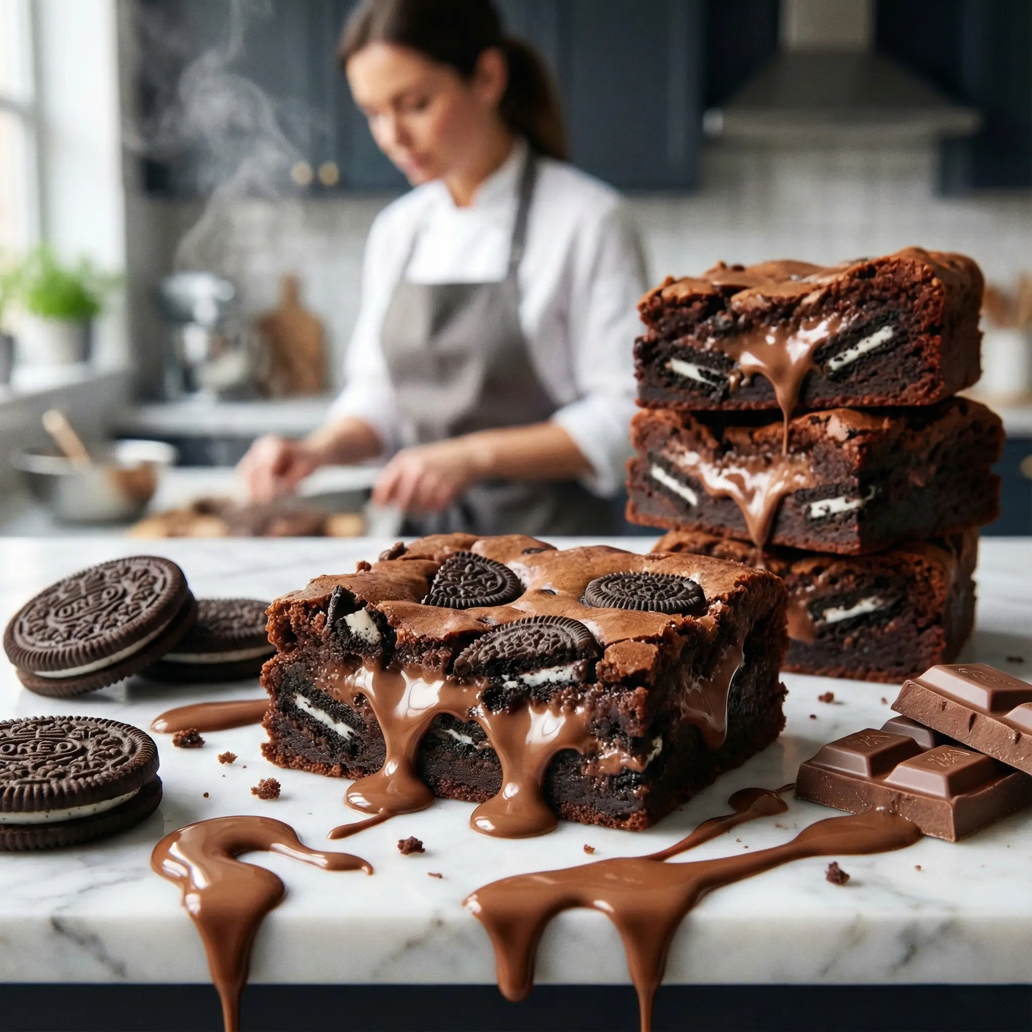 Akışkan Çikolata Oreo Brownie image