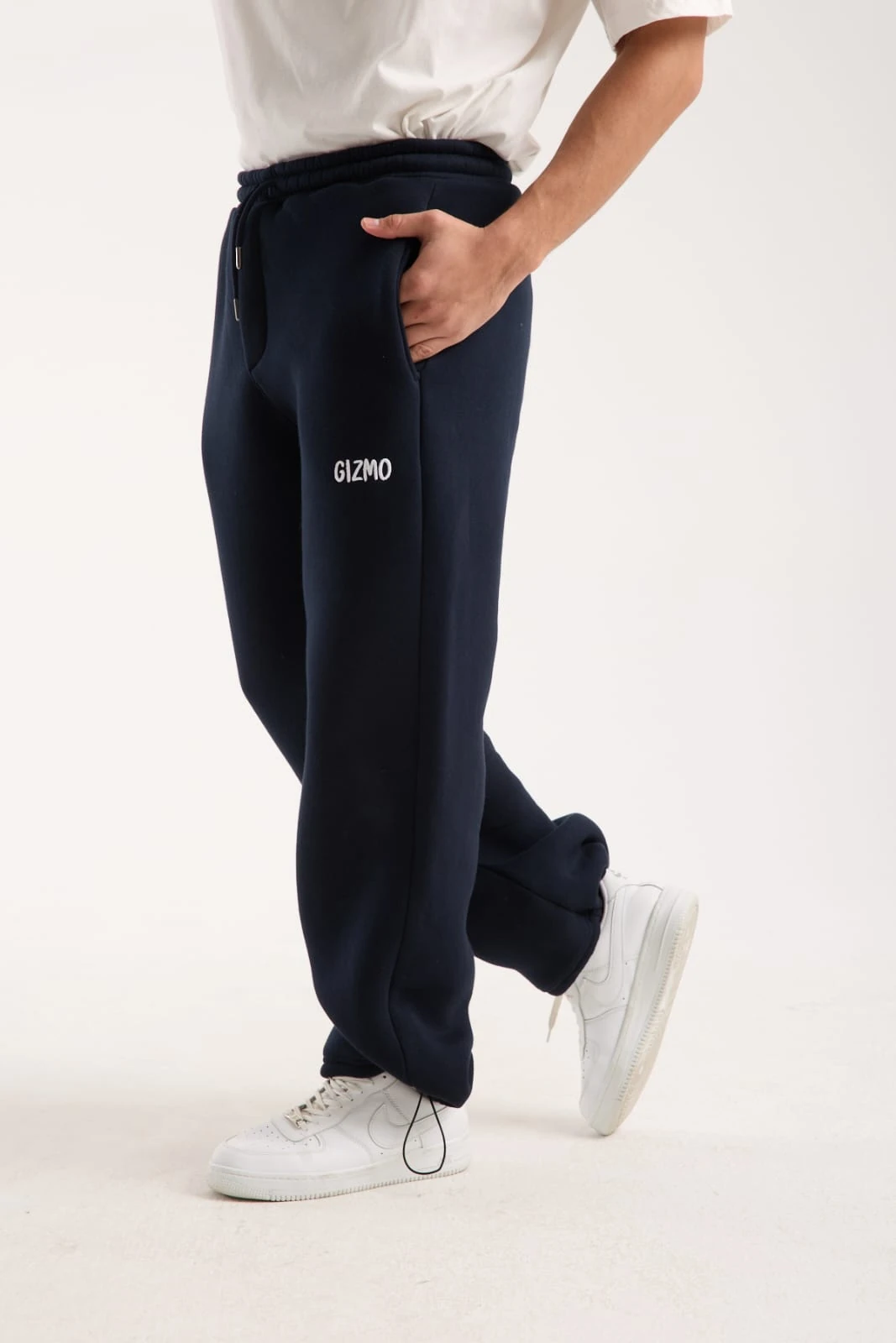 GİZMO KIŞLIK LACİVERT PREMİUM NAKIŞ DETAYLI ÜÇ İPLİK İÇ YÜZEYİ ŞARDONLU EŞOFMAN ALTI 