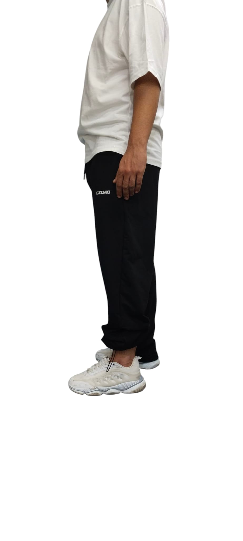 Siyah Gızmo Premium Ayarlanabilir Paça Oversize Eşofman Altı